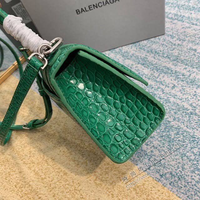 Balenciaga女包 巴黎世家Hourglass沙漏包 BG8896 鱷魚紋牛皮巴黎世家手提包  fyd1434